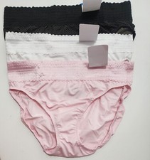 3 Warner's Lace Hi Cut Panty Multi 5109 Sz 8/XL - NWT