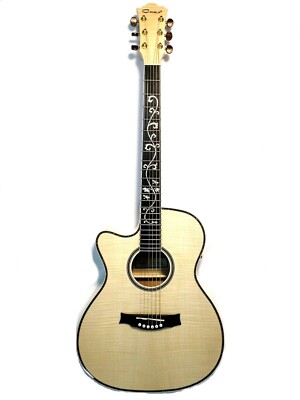 Left Handed Caraya SDG837CEQNLH Electric Acoustic Guitar + Free Gig Bag
