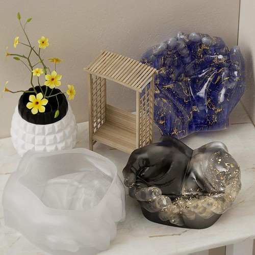 Cupped Hands Bowl Silicone Mould, Large Resin Mold, Jewellry Fruit Dish, H9U9 - 第 12/12 張圖片