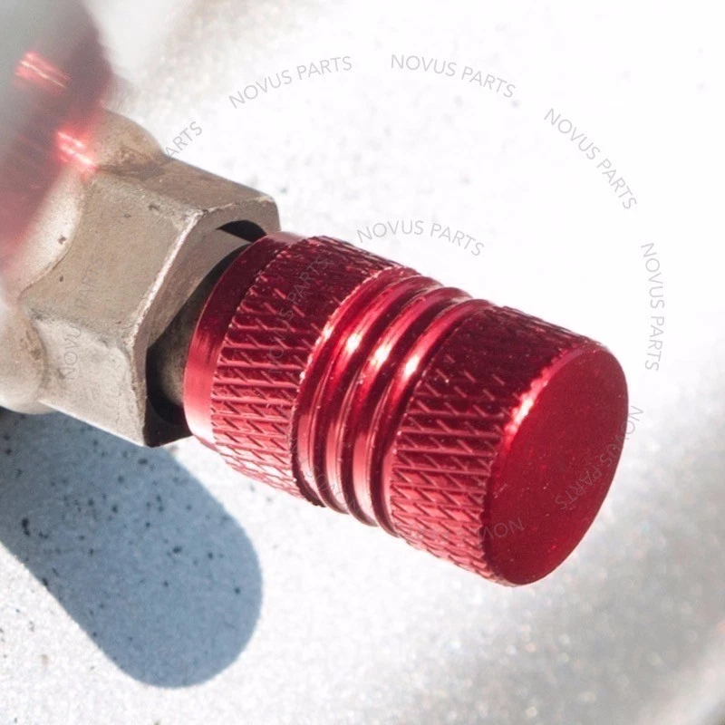 Nuevo 4x Cubierta de vástago de válvula antideslizante roja con anillo de goma vehículo para Mazda B4000 6 3 Foto 3 de 4