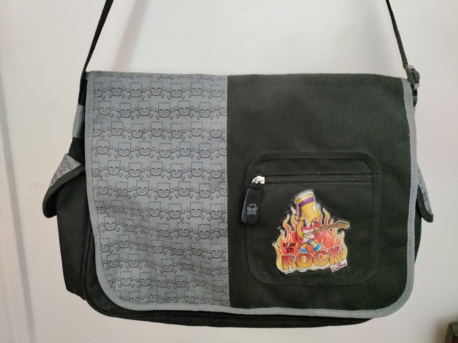 Bart Simpson Born To Rock Messenger Bag Simpsons 2007 Gem