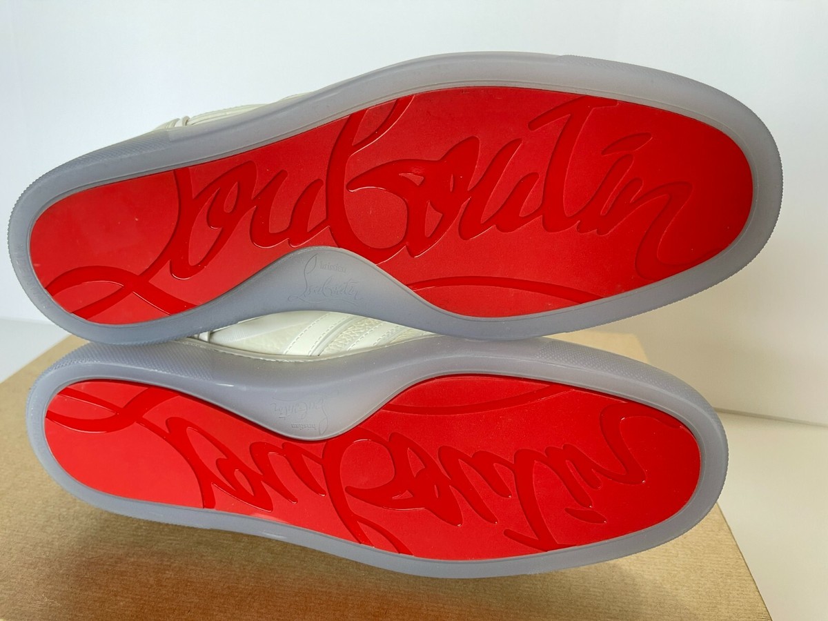 Christian Louboutin Vida Viva Metallic Clear-Sole Sneaker