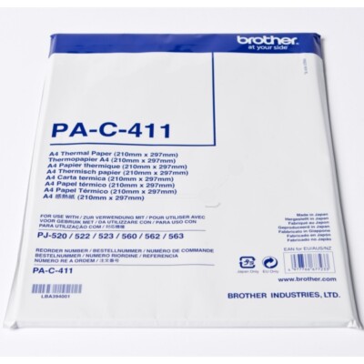 Brother PAC411 Thermo-Transfer-Papier DIN A4, 100 Seiten für Brother PJ-520