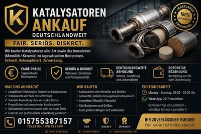Katalysator Ankauf Dpf Monolith Deutschlandweite Abholung Barzahlung Vor Ort