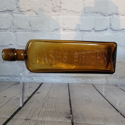 Golden Amber Lashes Bitters Bottle Tonic Laxative 1910'S Era