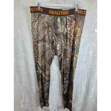 Realtree Mens Camo Performance Base Layer Leggings Thermal Pants Large 36-38