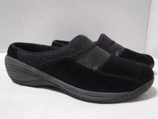 GA16 Women's EASY SPIRIT INTRMIX Black Comfort Slide On Walking Mules Shoes 6.5