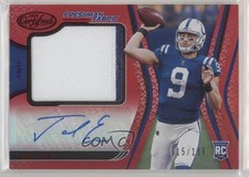 2020 Certified Freshman Fabric Signatures Mirror Red 15/199 Jacob Eason Auto 0c6
