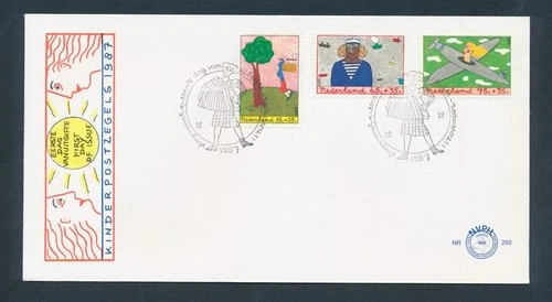 D487437 Netherlands FDC Children's Stamps Set 1987 NVPH 250