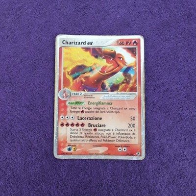 Charizard Ex 105 ITA Ex Fire Red Leaf Green Vintage Pokemon Card - POOR