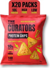 THE CURATORS Protein Chips, Thai Sweet Chilli, 35g (20 Packs), 10g Protein, Hig