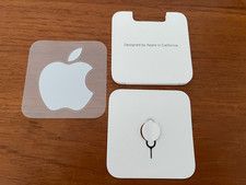 Genuine OEM Apple Sim Card Removal Eject Pin Tool On Card Apple Sticker New