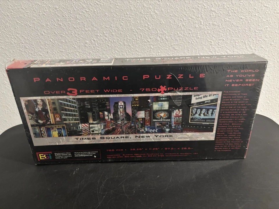 Panoramic Puzzle Times Square New York 3ft wide 765pcs Buffalo Games - Brand New - Image 2 of 2