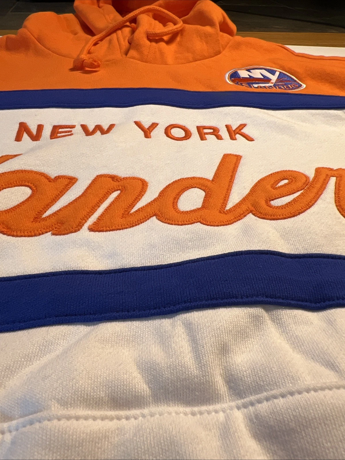 Felpa con cappuccio ricamata Mitchell & Ness New York Islanders Head Coach XL NUOVA CON ETICHETTE PREZZO AL PUBBLICO CONSIGLIATO $110