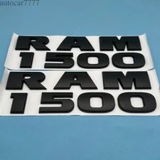 2X 3D Front Door Side Emblems Letters For 2013-2018 RAM 1500 Badges Replacement