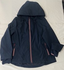 Tommy Hilfiger Women  s Hooded Softshell Jacket Navy Blue Size Large