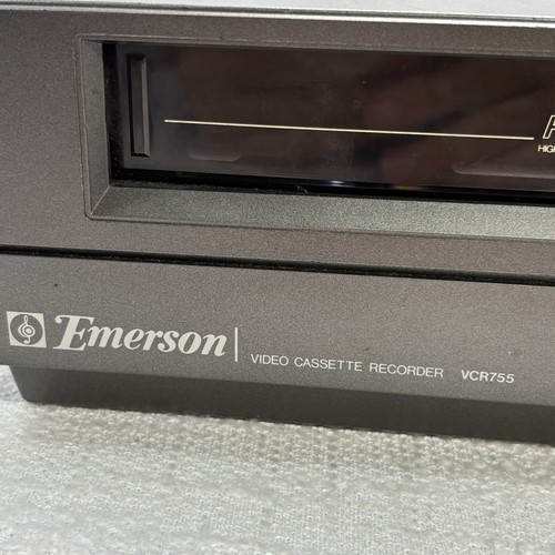 Vintage Emerson VCR755 HQ VHS Video Cassette Recorder Player schwarz ohne Fernbedienung  - Bild 3 von 11