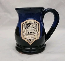 2010 Colorado Renaissance Festival Beer Wine Coffee Mug Cup Grey Fox Pottery 