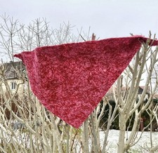 D04. Herzwalk Tuch Schal Dreieckstuch Schafwolle Musterwalk Wollwalk Pink