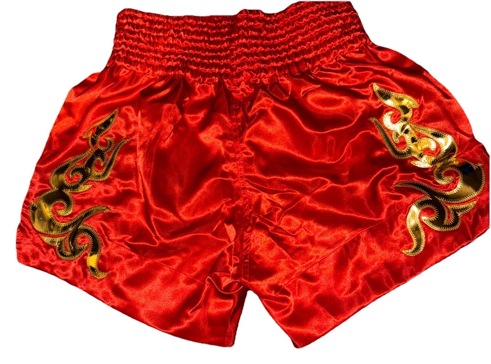Pantalones Cortos Muay Thai Calzoncillos Boxer Transpirables Ligeros, Ropa Boxe Agarre Sanda Foto 2 de 2