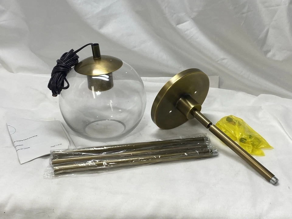 Maxim 98410CL Brass Branch 7" Wide Clear Glass Globe Mini Pendant - Image 3 of 4