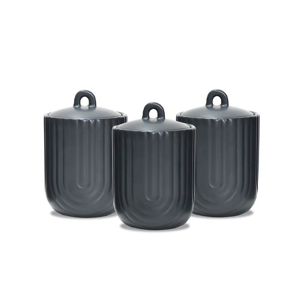 Set Mit 3 KeramikbehäLtern FüR Kaffee Tee Zucker Maestro MR-20006-03CS Line Work-image