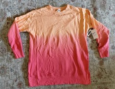 NEW OLD NAVY Tunic Sweatshirt Crewneck Long Sleeves Cotton Pink Women MEDIUM NWT