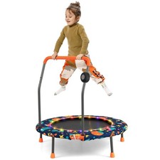 36" Mini Trampoline for Kids with LED Lights, Toddler Exercise Trampoline wit...