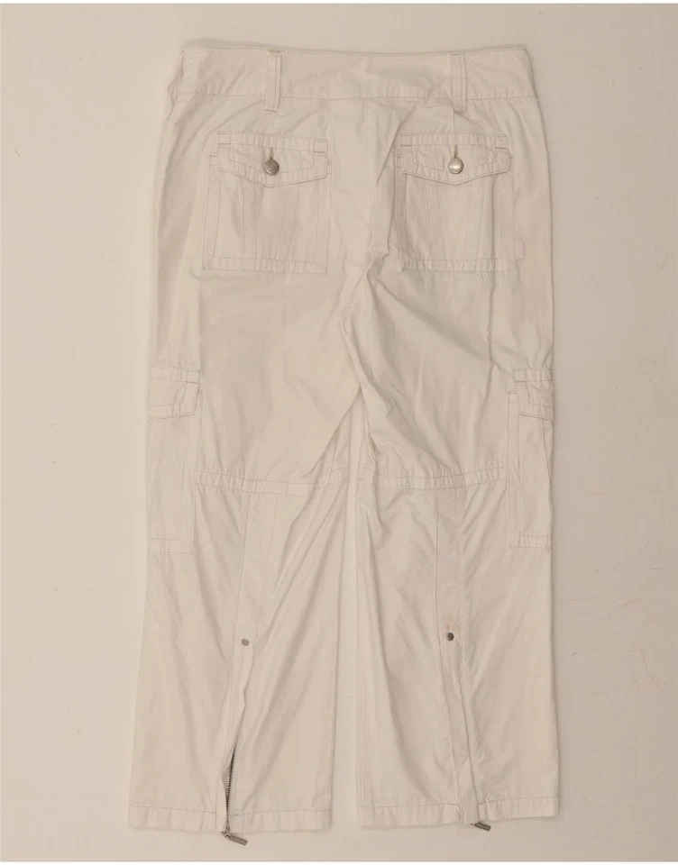 Pantalón corto recto Street One para mujer Reino Unido 12 mediano W32 L24 blanco DM78 Foto 2 de 4