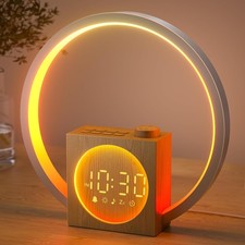 Sunrise Alarm Clock White Noise Machine Lamp Wake Up Light w 30 Sound Dynamic Ni