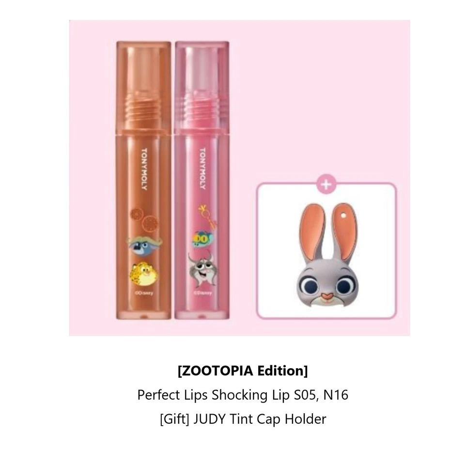 TONYMOLY X ZOOTOPIA Labios Perfectos Labio Impactante 4g 2 Colores Regalo JUDY Tinte Cap Foto 2 de 4