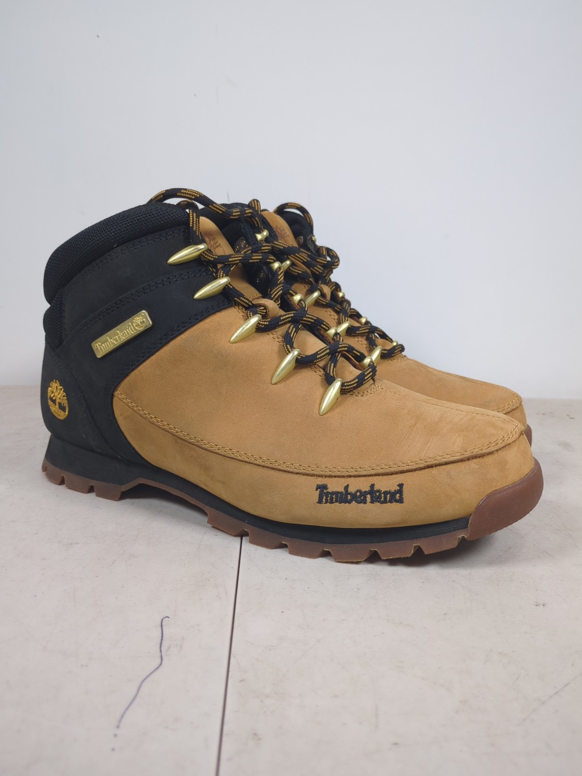 Timberland Euro Sprint Hiker Wheat Black Nubuck Men’s A1NHJ Boots Size 10