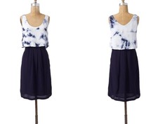 Anthropologie Pyrus Women’s Navy Pleated Layered Dress Size XS UK 8 NWT