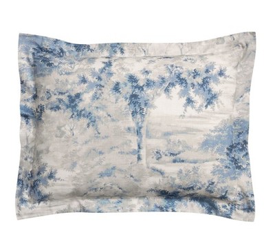 Jardin Toile Sham Blue · Standard