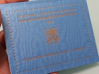 Vaticano Benedetto XVI Vatikan 2 Euro 2012 VII INCONTRO MONDIALE FAMIGLIE Fdc