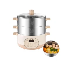 Joydeem Electric Food Steamer for Cooking, 2-Tier Stainless Steel Vegetable &...