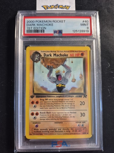 Dark Machoke (1st Edition) graded PSA 9 for sale on eBay
