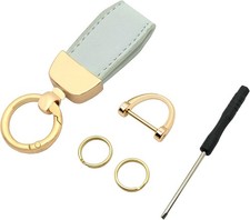 Car Keychain Universal Key Fob Holder Key Chain Accessories with Color: White