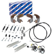 BOSCH Bremsbacken + TRW Seilzug Rep-Satz für SEAT MII SKODA CITIGO VW LOAD UP