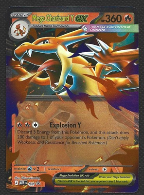 #ad #ad Pokemon Mega Charizard Y ex 030 Mega Evolution Holo Black Star Promo Near Mint $7.25