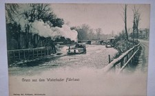 Gruss a.d. Winterhuder Fährhaus, Kanal, Strasse, Dampfer, Hamburg, 1910