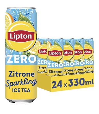 Lipton Ice Tea Zitrone Sparkling Zero 24 x 330 ml Dosen ohne Zucker
