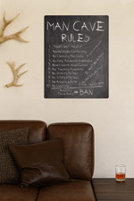 Man Cave Rules Sign Funny Wall Decor 9x12 12x18 Aluminum Metal Garage Bar