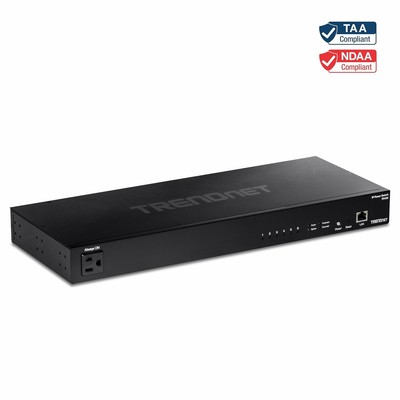TRENDnet 6-Outlet Managed PDU, Rackmount Power Distribution Unit, 1 x NEMA 5-15R