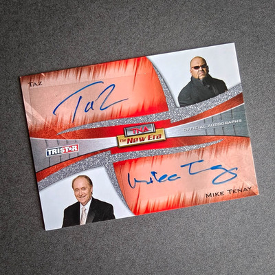 2010 TNA Tristar Taz Maike Tenay Dual Auto Wrestling Card Autograph WWE