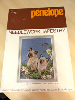Penelope Needlework Tapestry Kit K631 Siamese Kittens complete
