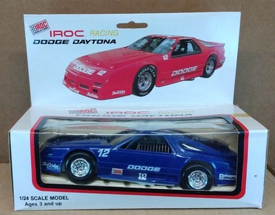 Plastic 1:24 scale IROC Racing Dodge Daytona in Blue by Design Technology Inc.
