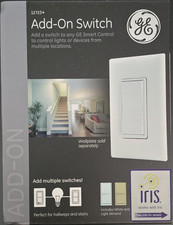 GE 12723 Z-Wave Smart Add-On Wall Light Switch, White Decorator/Rocker