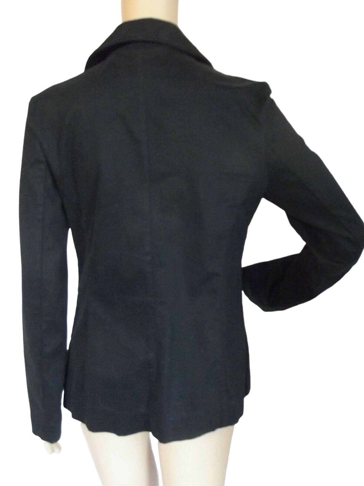 The Gap XS Solid Black Double Breasted Cotton Ble… - image 6