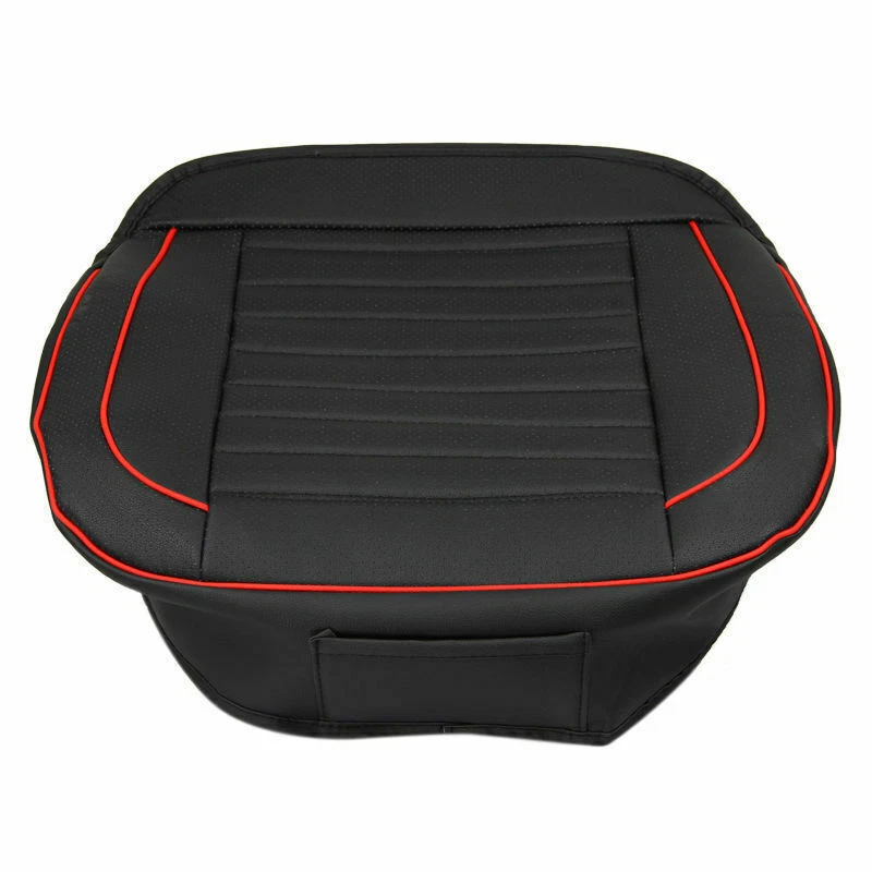 Универсальный коврик-подушка для автомобильного сиденья искусственная кожа дышащая подушка для кресла черная - Изображение 3 из 4